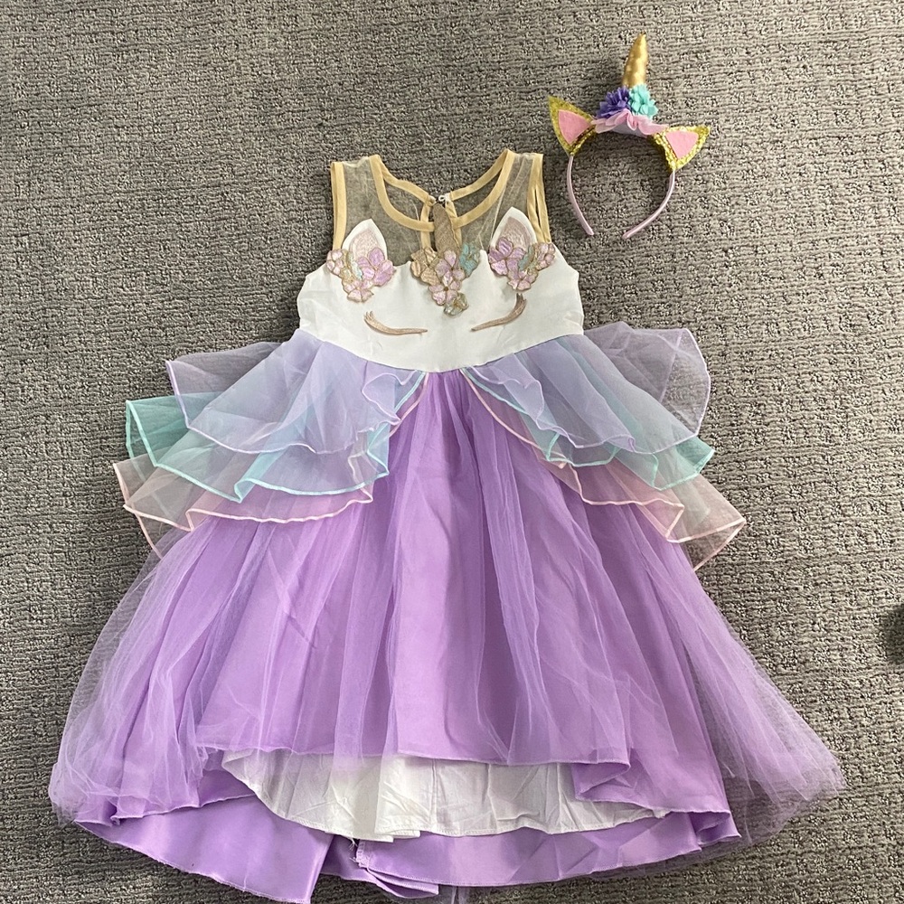 NWT Trish Scully Purple Unicorn Princess dress for kids - 8